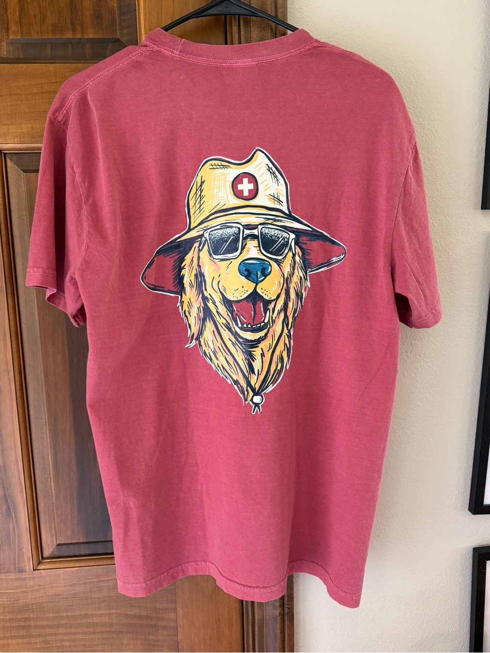 Barstool Sports Comfort Colors Firefighter Dog T-Shirt Men’s Large